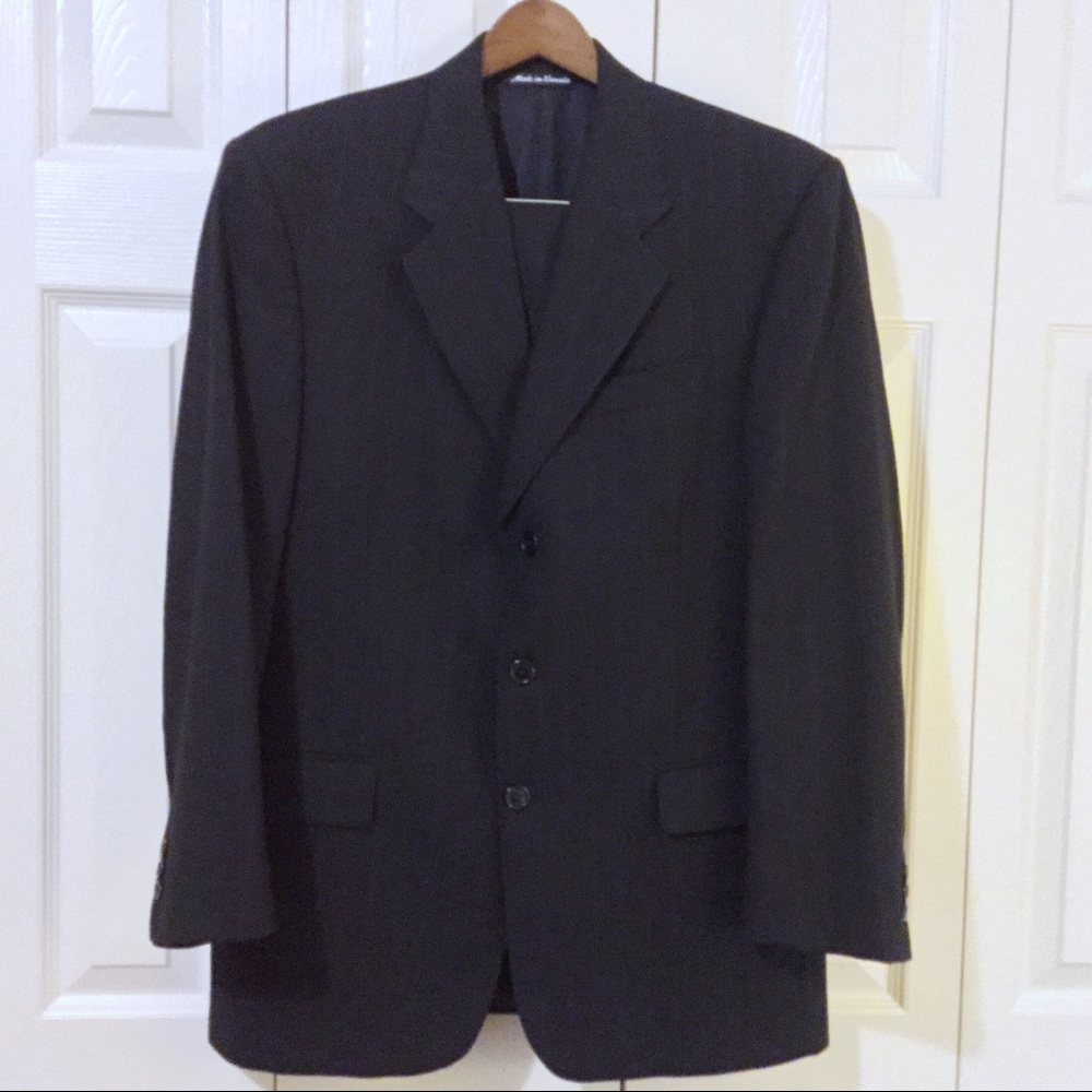 EUC Dark Navy Pin Stripe Suit-Lanza Collezione
